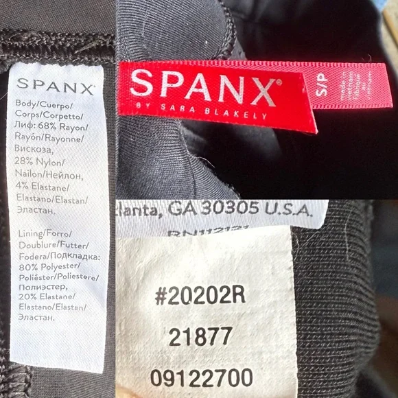 Spanx The Perfect Pant Skinny Ponte Black Women's Size Small - Picture 4 of 6
